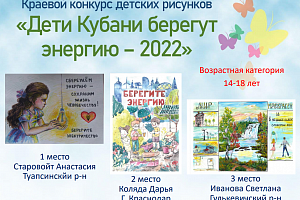 Работы победителей краевого конкурса "Дети Кубани берегут энергию 2022"